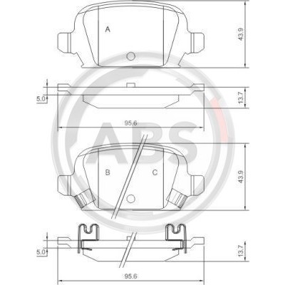 Слика на плочки A.B.S. 37212 за Fiat Uno (146 A,E) 1.0 - 54 коњи бензин