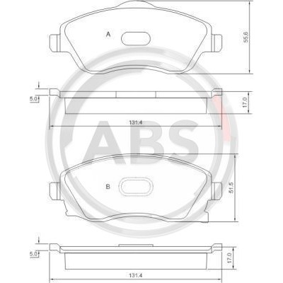 Слика на плочки A.B.S. 37213 за Opel Tigra TwinTop 1.8 - 125 коњи бензин