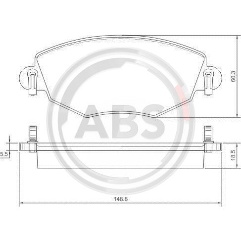 Слика на плочки A.B.S. 37215 за Ford Mondeo 3 Clipper (BWY) 2.5 V6 24V - 170 коњи бензин