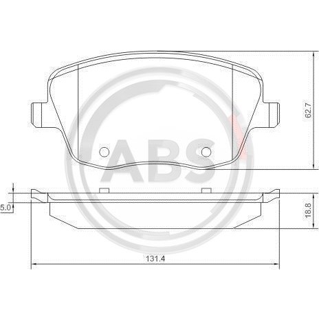 Слика на плочки A.B.S. 37241 за Skoda Fabia Hatchback (6Y2) 2.0 - 116 коњи бензин