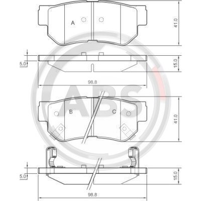 Слика на плочки A.B.S. 37247 за Hyundai Getz Prime (TB) 1.5 CRDi GLS - 110 коњи дизел