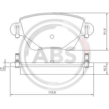 Слика на плочки A.B.S. 37254 за Ford Mondeo 3 Estate (BWY) 2.0 16V DI / TDDi / TDCi - 90 коњи дизел