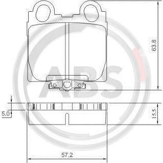 Слика на плочки A.B.S. 37258 за Lexus GS Saloon (JZS160) 300 - 219 коњи бензин