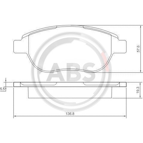 Слика на плочки A.B.S. 37273 за Citroen Berlingo 1 BOX M 2.0 HDI 90 4WD (MBRHY, MCRHY) - 90 коњи дизел