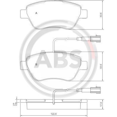 Слика на плочки A.B.S. 37280 за Fiat Punto 199 1.4 Abarth - 180 коњи бензин