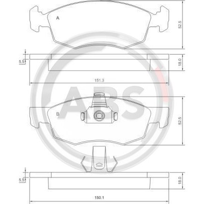 Слика на плочки A.B.S. 37286 за Fiat Doblo Cargo 223 1.9 JTD - 105 коњи дизел