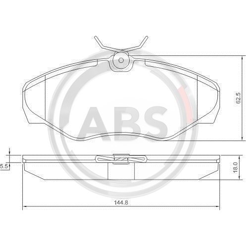 Слика на плочки A.B.S. 37287 за Renault Trafic 2 Platform (EL) 2.0 (EL0A) - 120 коњи бензин