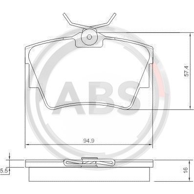 Слика на плочки A.B.S. 37288 за Renault Trafic 2 Platform (EL) 2.0 (EL0A) - 120 коњи бензин