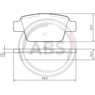 Слика на плочки A.B.S. 37291 за Fiat Bravo 198 1.9 D Multijet - 120 коњи дизел