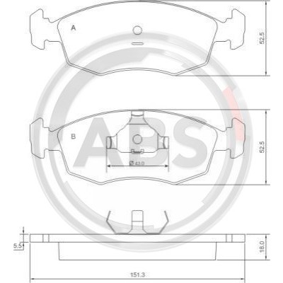 Слика на плочки A.B.S. 37292 за Fiat Palio Saloon 178 1.2 - 60 коњи бензин