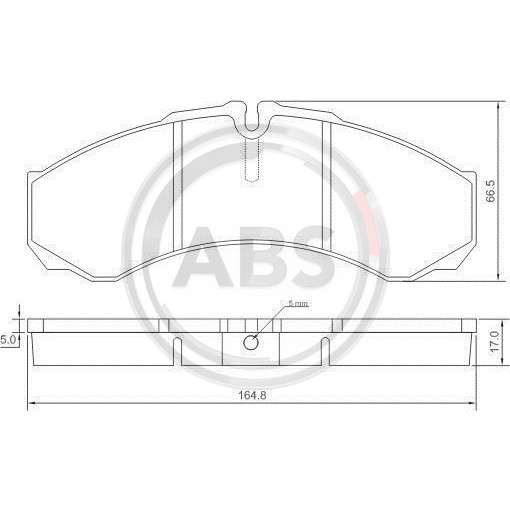 Слика на плочки A.B.S. 37299 за камион Iveco Daily 1 Box 30-8 (14914111, 14914117, 14914211, 14914217, 14915111, 1491 - 84 коњи дизел