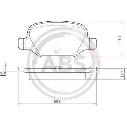 Слика на плочки A.B.S. 37311 за Fiat Panda VAN 169 1.2 4x4 - 60 коњи бензин