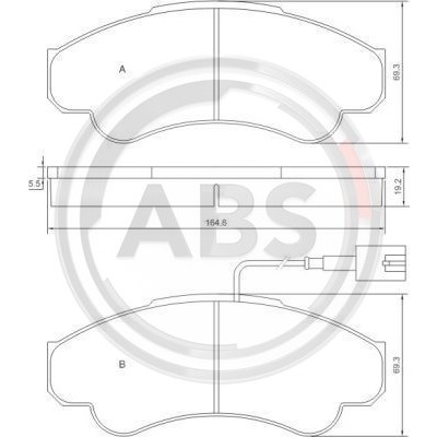 Слика на плочки A.B.S. 37332 за Fiat Ducato Platform 230 2.8 JTD - 128 коњи дизел