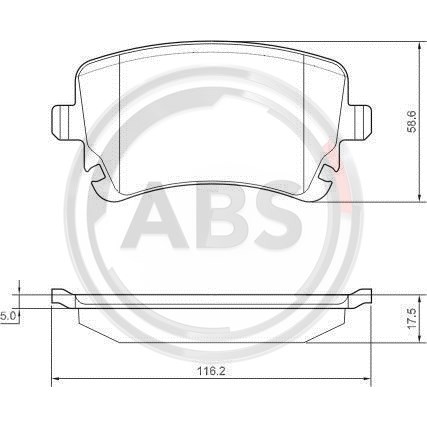 Слика на плочки A.B.S. 37366 за Audi A4 Avant (8ED, B7) 2.7 TDI - 180 коњи дизел