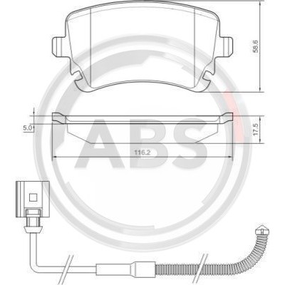 Слика на плочки A.B.S. 37368 за VW Phaeton (3D2) 3.0 V6 TDI 4motion - 233 коњи дизел