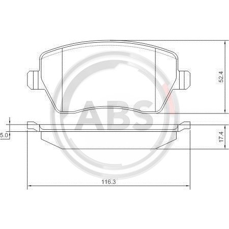 Слика на плочки A.B.S. 37395 за Renault Clio 4 1.6 RS - 200 коњи бензин