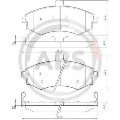 Слика на плочки A.B.S. 37403 за Hyundai Matrix (FC) 1.5 CRDi - 82 коњи дизел