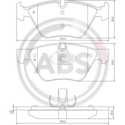 Слика на плочки A.B.S. 37409 за BMW 3 Coupe E92 330 d xDrive - 245 коњи дизел