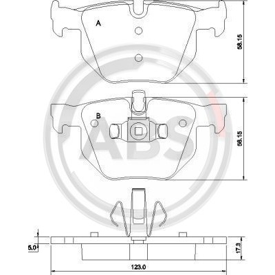 Слика на плочки A.B.S. 37410 за BMW 3 Touring E91 330 d - 231 коњи дизел