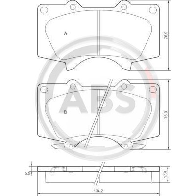 Слика на плочки A.B.S. 37420 за Mitsubishi Montero 4 (V80,V90) 3.2 TD 4x4 (V98W, V88W) - 200 коњи дизел