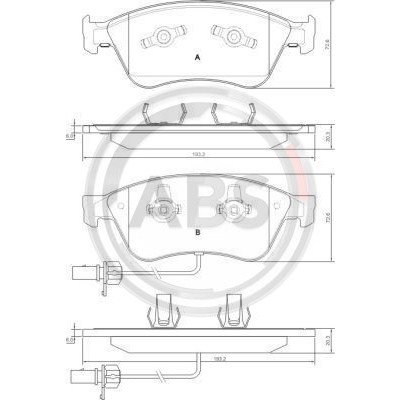 Слика на плочки A.B.S. 37427 за Audi A6 Avant (4F5, C6) 2.7 TDI - 163 коњи дизел