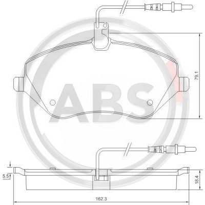 Слика на плочки A.B.S. 37431 за Citroen C6 Sedan 2.2 HDi - 163 коњи дизел