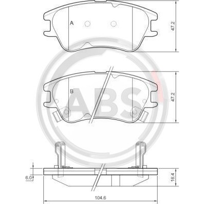 Слика на плочки A.B.S. 37432 за Hyundai Atos (MX) 1.0 i - 56 коњи бензин