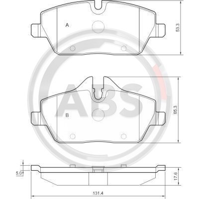 Слика на плочки A.B.S. 37434 за Mini Convertible (R57) Cooper - 116 коњи бензин