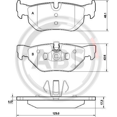 Слика на плочки A.B.S. 37437 за BMW 1 Cabrio E88 120 d - 197 коњи дизел