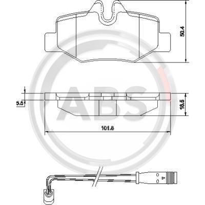 Слика на плочки A.B.S. 37450 за Mercedes Viano (w639) 3,0 - 190 коњи бензин