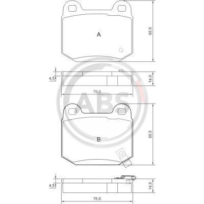 Слика на плочки A.B.S. 37452 за Nissan 350Z Roadster (Z33) 3.5 - 280 коњи бензин