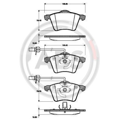 Слика на плочки A.B.S. 37453 за VW Sharan (7m) 2.0 - 115 коњи бензин