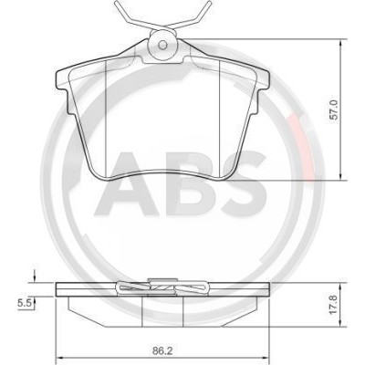 Слика на плочки A.B.S. 37466 за Citroen C5 RD Sedan 1.6 HDi 115 - 114 коњи дизел