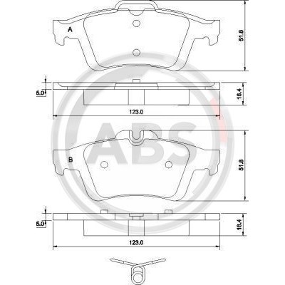 Слика на плочки A.B.S. 37477 за Citroen C5 RD Sedan 1.6 HDi 115 - 114 коњи дизел