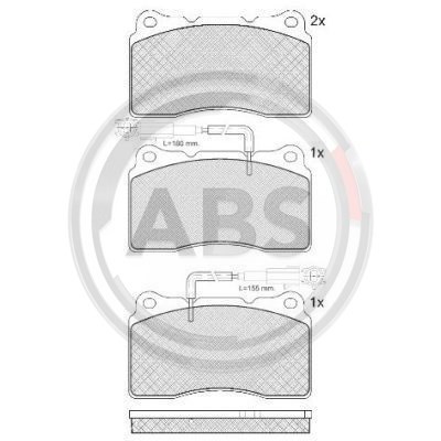 Слика на плочки A.B.S. 37486 за Alfa Romeo 159 Sedan 2.4 JTDM Q4 - 210 коњи дизел