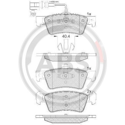 Слика на плочки A.B.S. 37494 за VW Multivan 5 1.9 TDI - 84 коњи дизел