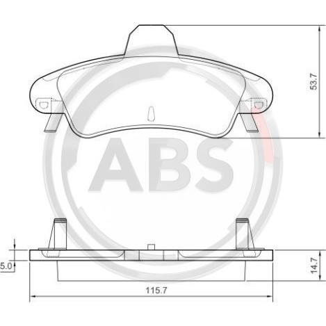 Слика на плочки A.B.S. 37497 за Ford Mondeo 1 Estate (BNP) 2.0 i 16V 4x4 - 132 коњи бензин