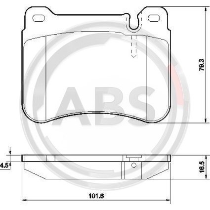 Слика на плочки A.B.S. 37506 за Mercedes C-class Estate (s203) C 280 4-matic (203.292) - 231 коњи бензин