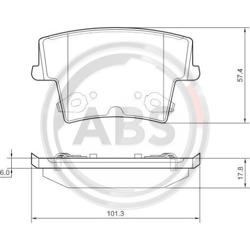 Слика на плочки A.B.S. 37512 за CHRYSLER 300C Sedan 5.7 - 364 коњи бензин