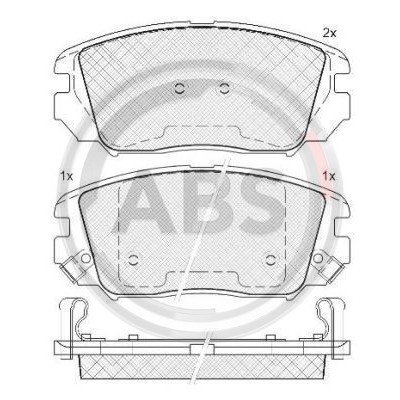 Слика на плочки A.B.S. 37525 за Hyundai Grandeur (TG) 2.7 - 192 коњи бензин