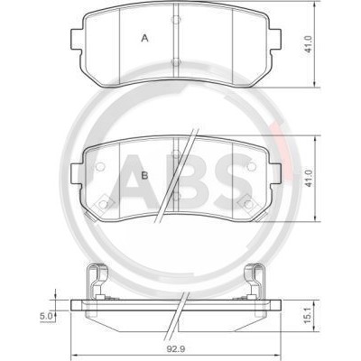 Слика на плочки A.B.S. 37533 за Kia Pro Cee\'d (ED) 2.0 - 143 коњи бензин