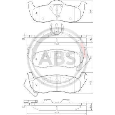 Слика на плочки A.B.S. 37534 за Jeep Commander 4.7 V8 4x4 - 231 коњи бензин