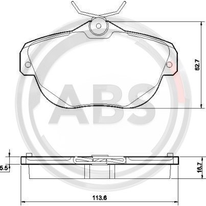 Слика на плочки A.B.S. 37539 за Citroen C6 Sedan 3.0 V6 - 211 коњи бензин