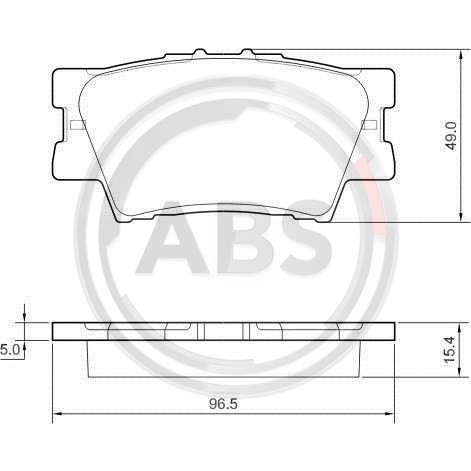 Слика на плочки A.B.S. 37545 за Toyota Camry Sedan (XV4) 2.4 VVTi - 167 коњи бензин