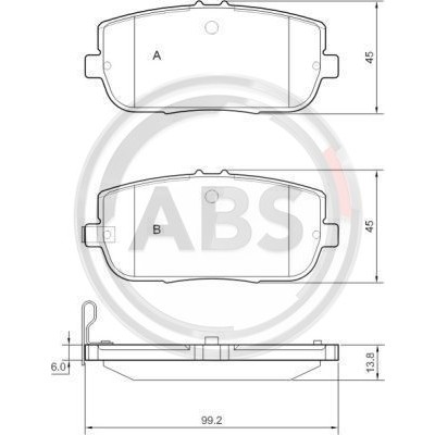 Слика на плочки A.B.S. 37550 за Mazda MX-5 (ND) 2.0 - 160 коњи бензин