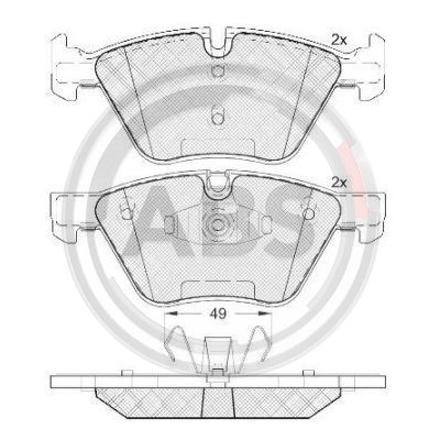 Слика на плочки A.B.S. 37551 за BMW 1 Cabrio E88 120 i - 170 коњи бензин