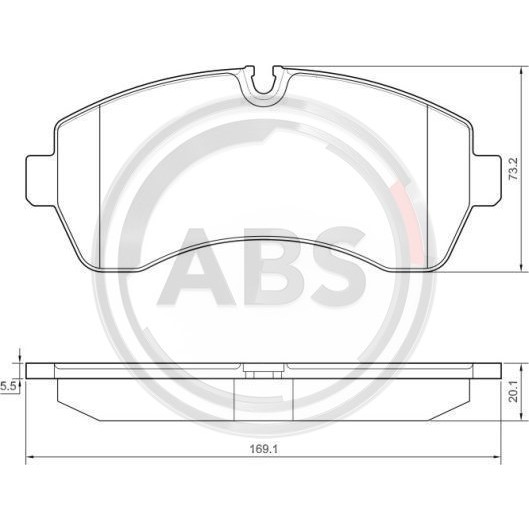 Слика на плочки A.B.S. 37552 за Mercedes Sprinter 4.6-t Box (906) 418 CDI (906.653, 906.655, 906.657) - 184 коњи дизел