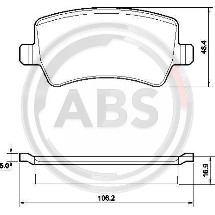 Слика на плочки A.B.S. 37562 за Volvo V60 D5 - 205 коњи дизел