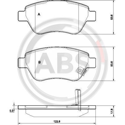 Слика на плочки A.B.S. 37563 за Opel Corsa D 1.2 - 80 коњи бензин