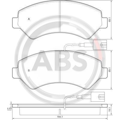 Слика на плочки A.B.S. 37576 за Fiat Ducato BOX 250 115 Multijet 2,0 D - 116 коњи дизел